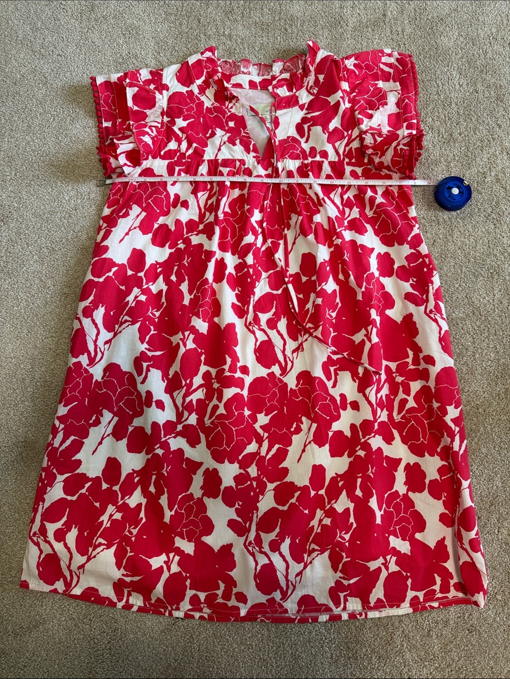 Pinch Red and White Floral Shift Dress Size Small - Picture 4 of 5